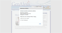 Desktop Screenshot of genalysislaboratory.com